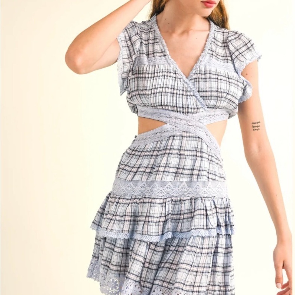 Reset By Jane Ayla Cutout Mini Dress NWT, Size Small